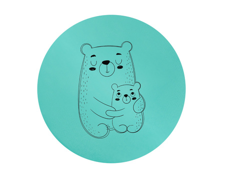 Poduszki ekoskóra ZWIERZĄTKA Rodzinki 3 cm 1 szt. AKSON