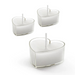 Świeczki serca, podgrzewacze tealight białe 10 szt.