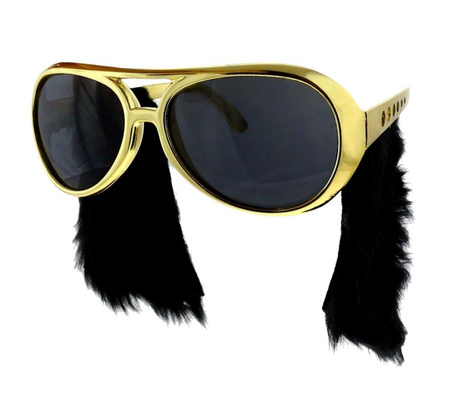 Okulary Elvis z baczkami śmieszne okulary