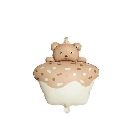 Miś babeczka beżowy balon foliowy 72,5 cm