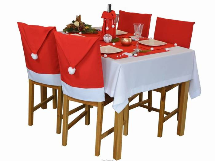 Pokrowiec na krzesło świąteczny Mikołaj 2 szt.
