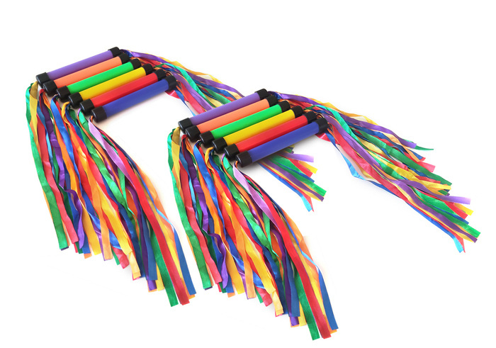 Różdżka gimnastyczna ze wstążkami dwustronna 12 szt.