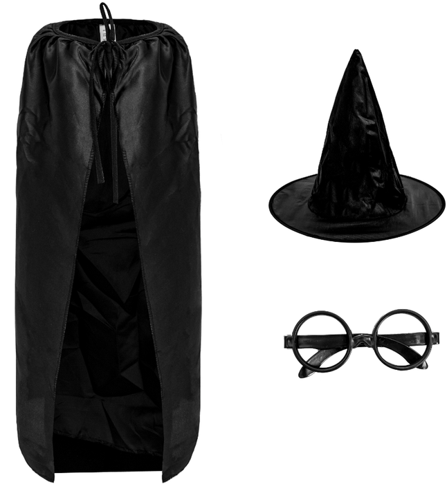 Zestaw Czarodzieja magika (Harry Potter) kapelusz peleryna okulary