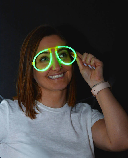 Okulary okrągłe GLOW świecące w ciemności