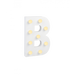 Świecąca Litera LED "B" Light Letter, drewniana biała 17x12 cm