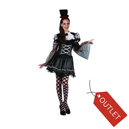 Wampirzyca czarno- biała z kapeluszem - OUTLET - powystawowa