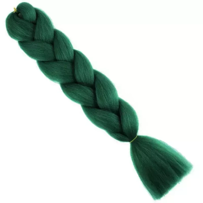 Włosy syntetyczne warkocze warkoczyki 60 cm - zielony