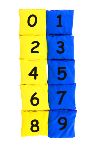 Woreczki gimnastyczne Akson Cyferki ZESTAW PARZYSTE I NIEPARZYSTE