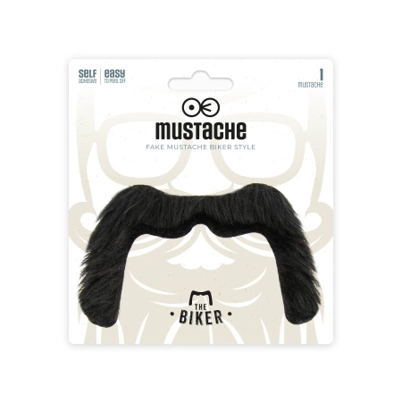 Sztuczne wąsy czarne motocyklista