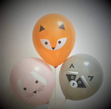 ZWIERZĄTKA balon gumowy z nadrukiem 1 szt. mix