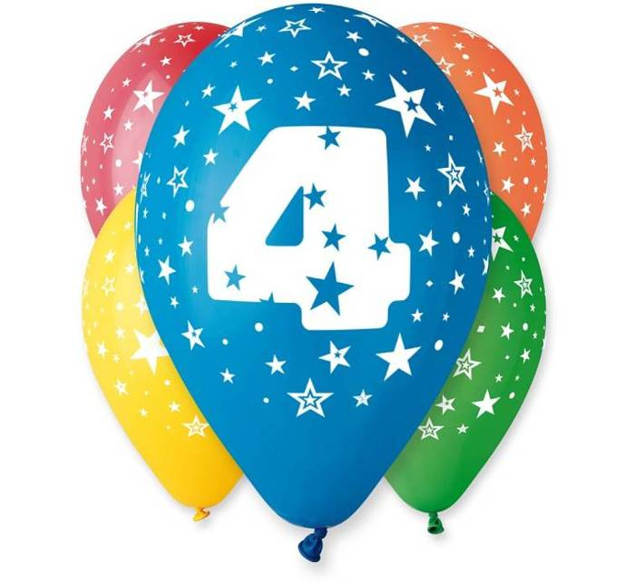 Balon Gemar 12 cali 5 szt Liczba