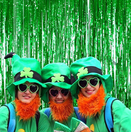 Kurtyna Party wisząca ZIELONA 100x200 cm