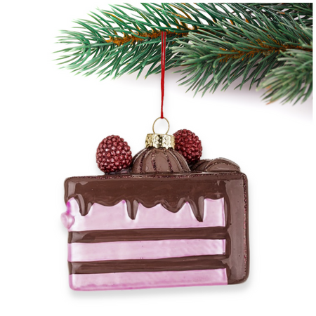 Bombka zawieszka na choinkę tort ciasto 1 szt.