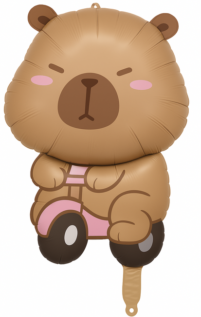 Kapibara na skuterze balon foliowy 47x65 cm