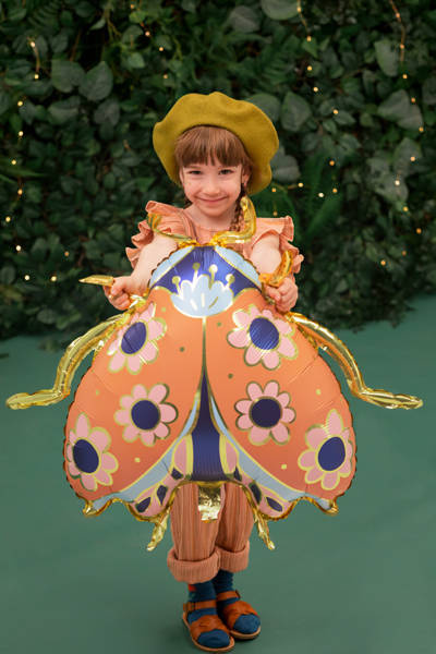 Biedronka złota balon foliowy 87x75 cm