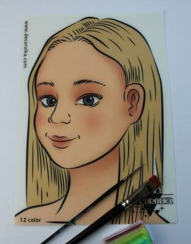 Mata treningowa do malowania twarzy A4 1.2 color