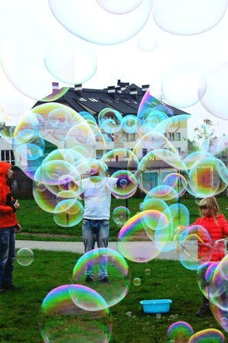 Płyn do baniek mydlanych Słupskie Bańki Mydlane 1L + Obręcz Kropelka ZESTAW