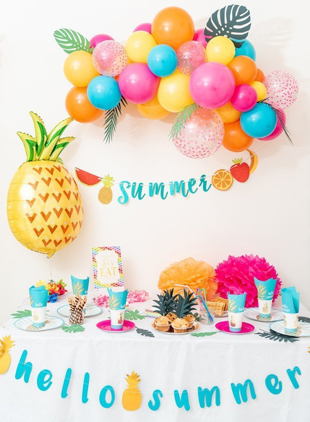 GIRLANDA BALONOWA gotowy zestaw - Hawaii Party