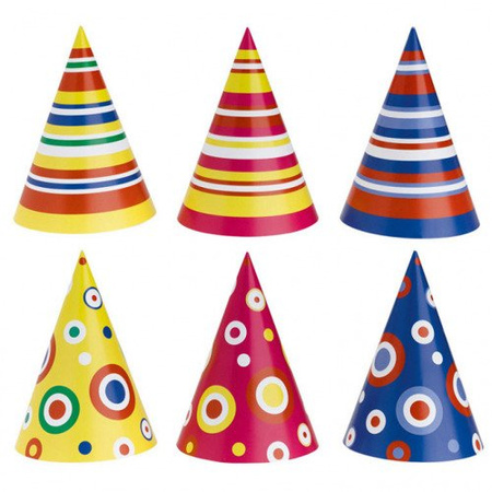 Czapeczka papierowa 1szt w paski