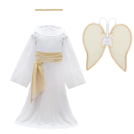Strój dla dziewczynki ANIOŁEK biało złoty