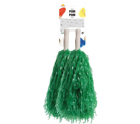Pompony Cheerleaderki ZIELONE 2 szt.