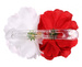 Spinka do włosów biało czerwone kwiaty