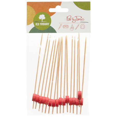 Pikery szpilki do koreczków czerwone serduszka 16 szt.