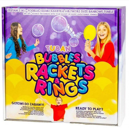 Zestaw do baniek mydlanych Rakietki i obręcze