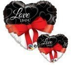 Serce I Love You kokarda balon foliowy 18''