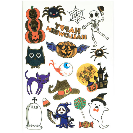 Tatuaże zmywalne wodne na Halloween mix PartyTime