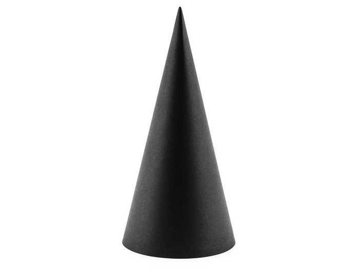 Czapeczki papierowe czarne Black&White 21,5 cm 6 szt.