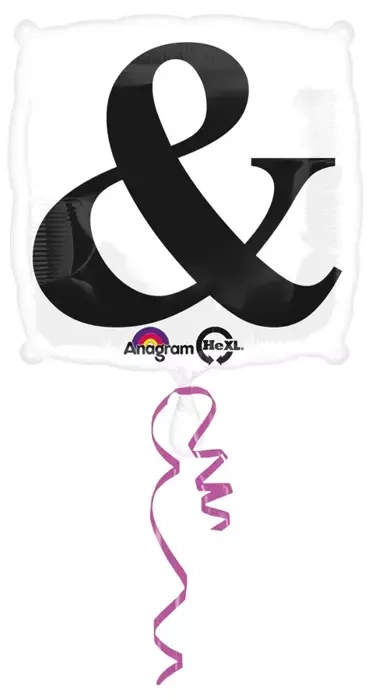 Znak And balon foliowy Anagram 18''