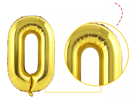 Balon foliowy CYFRA ZŁOTA 32" 67 cm (na hel)