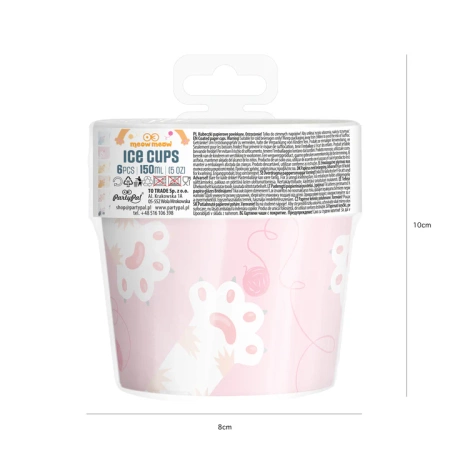 Kubeczki papierowe do lodów Kotki 6szt.