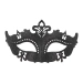 Maska na oczy karnawałowa wenecka z ornamentami CZARNA 1 szt.