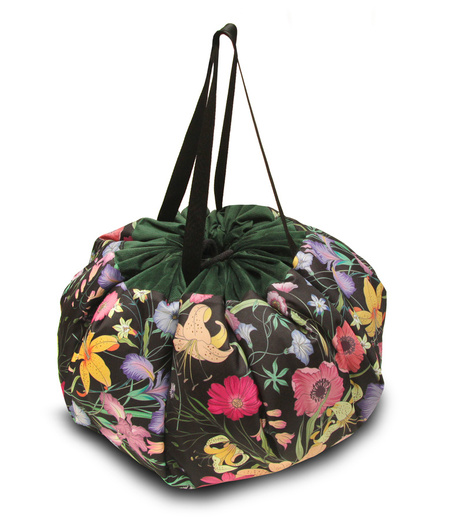 Worek mięciutka mata na zabawki 3w1 wzór KWIATY