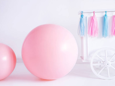Balon okrągły kula średnica 1m metrowy Pastel Pale Pink
