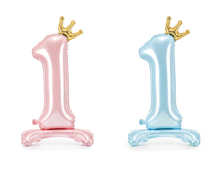 Balon foliowy stojący Cyfra 1 ROCZEK 84 cm