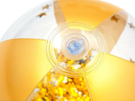 Piłka dmuchana plażowa do wody glamour konfetti 41 cm