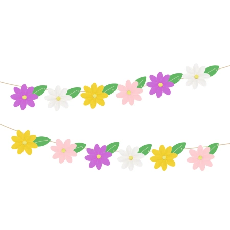 Girlanda Baner Kolorowe Kwiatki 240 cm