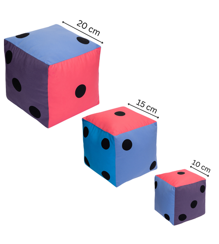 Kostka edukacyjna Pastelowa 20 cm Kropki