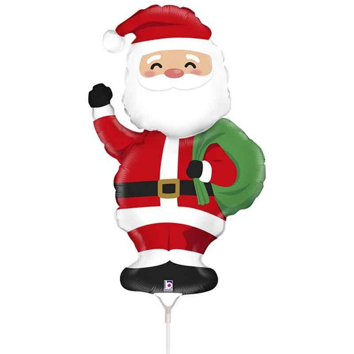 Balon foliowy Święty Mikołaj z workiem 14 cali