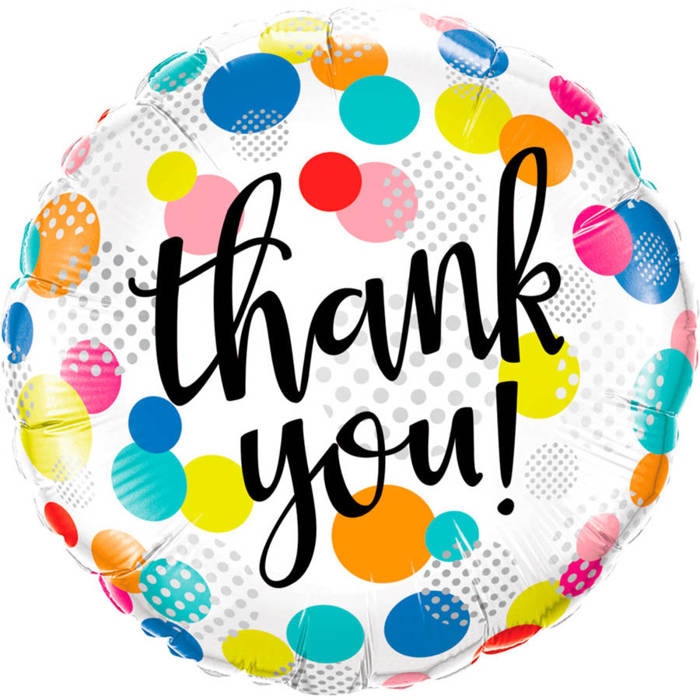 Balon Foliowy Dziękuję Thank you 46 cm