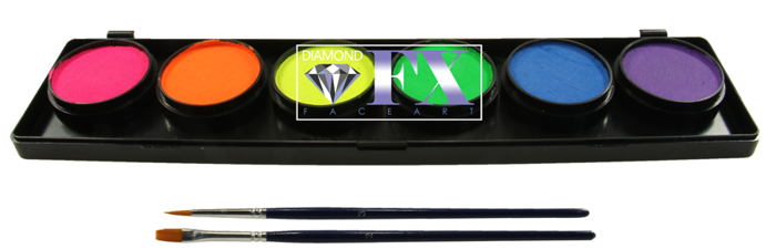Paletka farb do twarzy Diamond FX Neonowe 6x10g