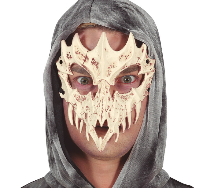 Maska Czaszka szkielet kremowa
