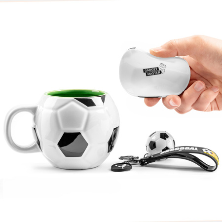 ZESTAW piłkarza: kubek, podkładka i brelok