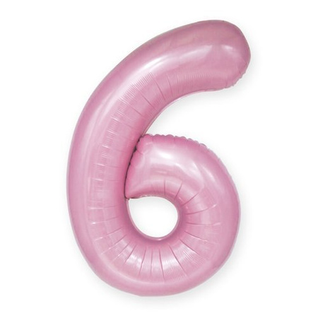 BALON foliowy CYFRA 100 cm RÓŻOWA