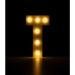 Świecąca Litera LED "T" Light Letter, drewniana biała 17x12 cm