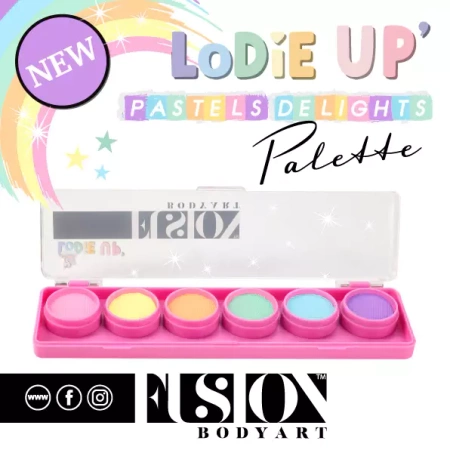 Farby do twarzy Paleta FUSION Body Art Lodie Up Pastels Delights