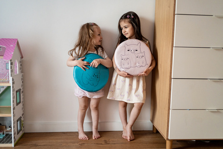 Poduszki ekoskóra ZWIERZĄTKA Rodzinki 3 cm 1 szt. AKSON